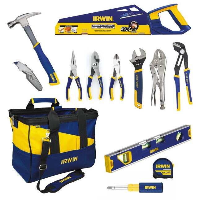 IRWIN Tools 1868997 13pc. Household Tool Set With Soft Case