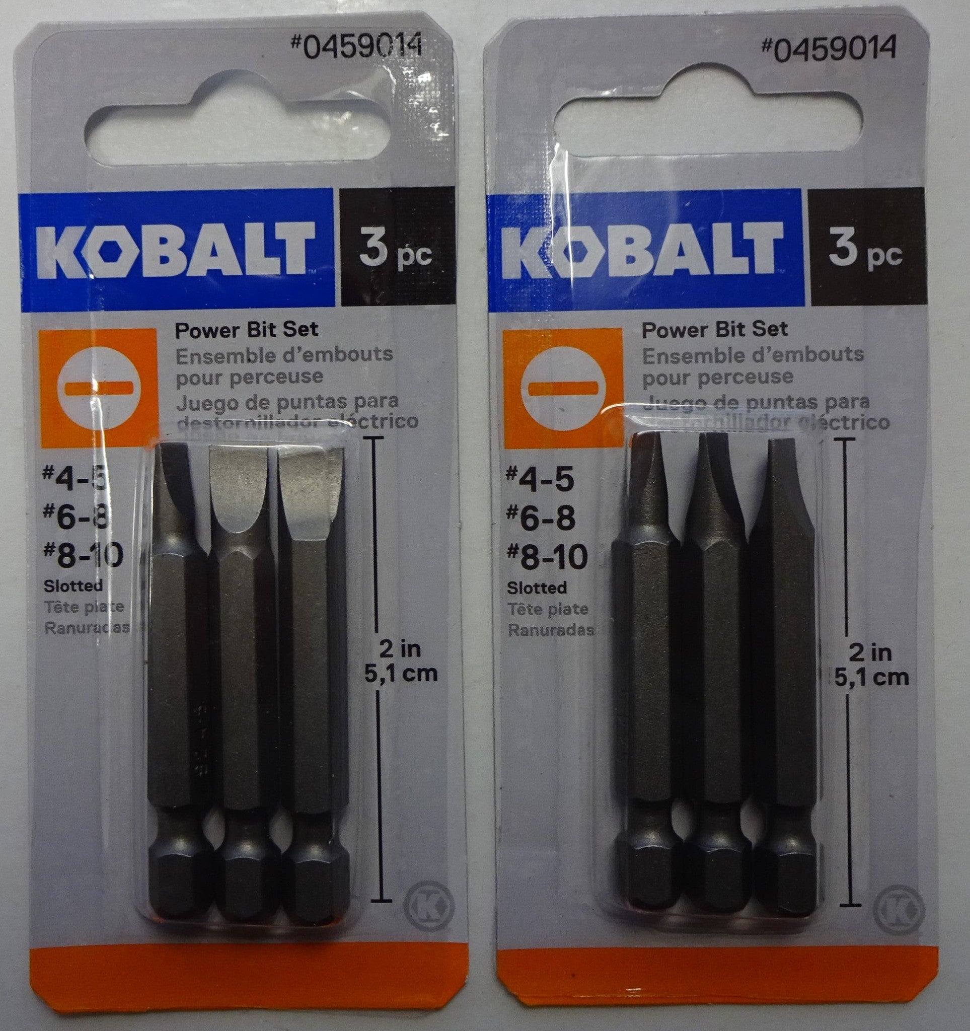Kobalt 1873545 3pc Slotted Screw Bit Tip Set 2" Long 2 - Packs