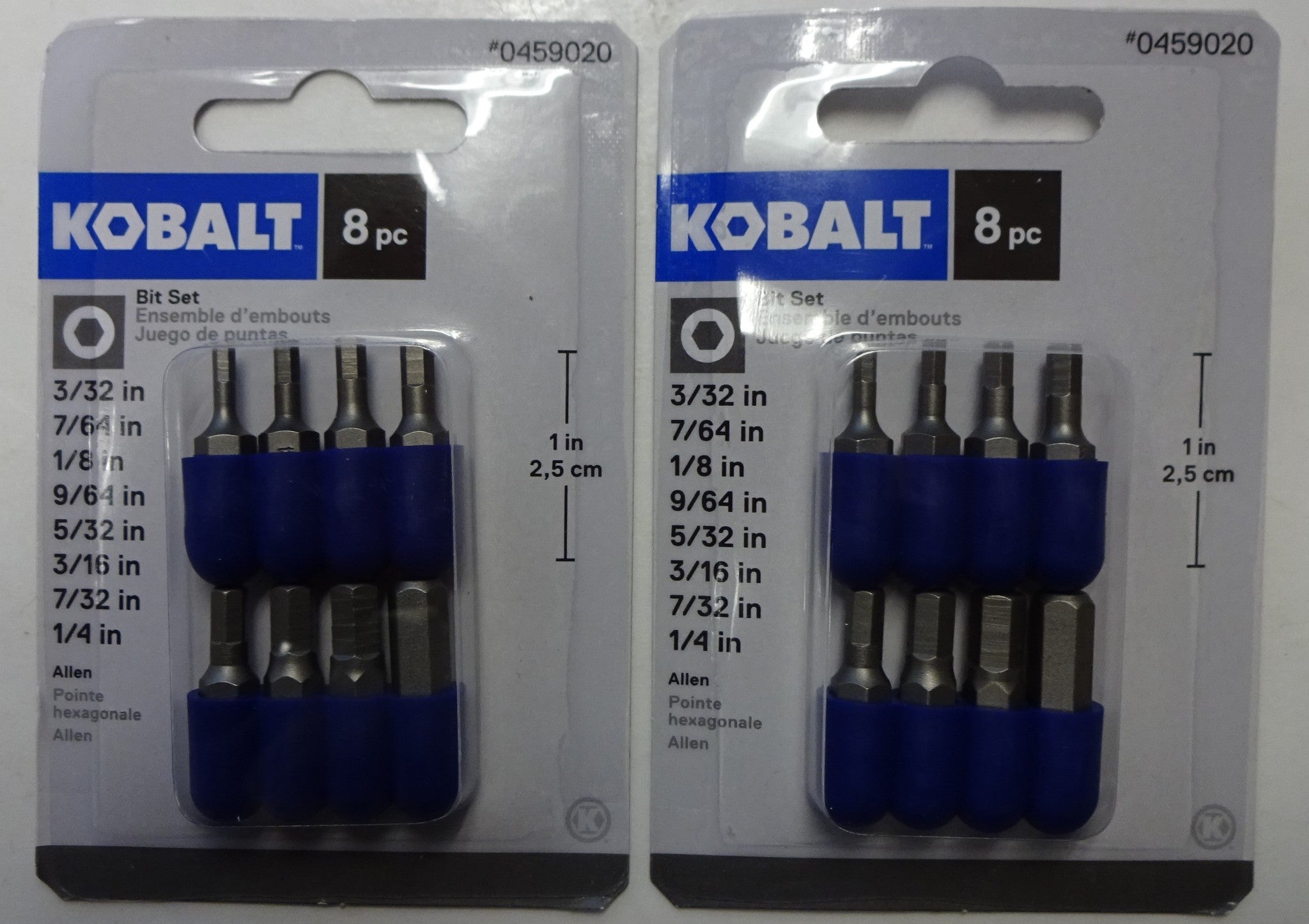 Kobalt 0459020 Assorted 8-pack Allen Screwdriver Bit Set 2Packs