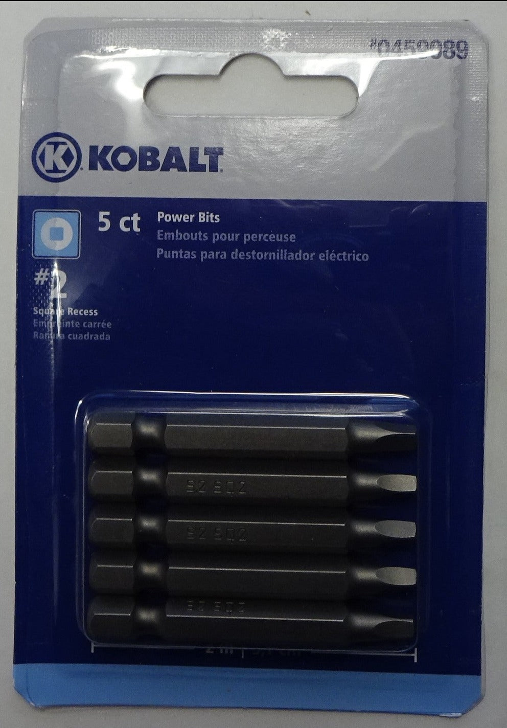Kobalt 0459089 5-Pc 2" Square/Robertson #2 Shank Screwdriver Bit 2 Packs