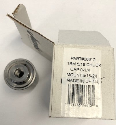 Jacobs 06612 1BM Stainless Chuck 1/4" Cap Mount 5/16-24