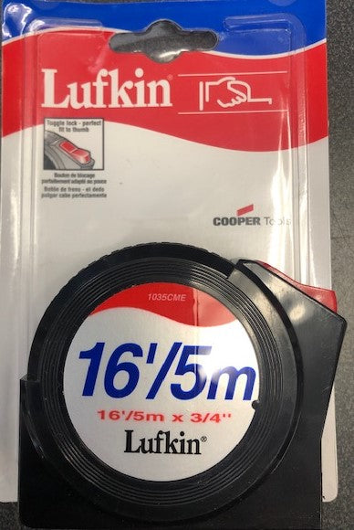 Lufkin 1035CME 16'/5m x 3/4" Toggle Lock Tape Measure