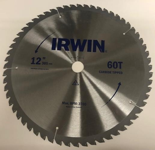 Irwin 12 x 60T Carbide Saw Blade For Wood Cutting