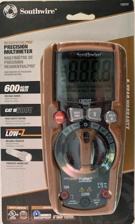 Southwire 13070T ResidentialPRO True RMS Cat III Multimeter