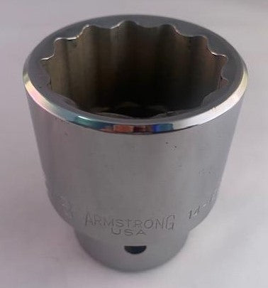 Armstrong 14-152 1" Drive 1-5/8" 12pt. Heavy Duty Chrome Socket Made In USA
