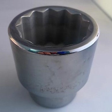 Armstrong 14-156 1" Drive 1-3/4" 12pt. Heavy Duty Chrome Socket Made In USA