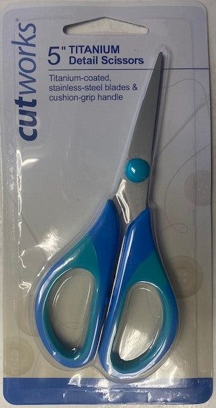 Cutworks by Fiskars 150270 5" Titanium Detail Scissors