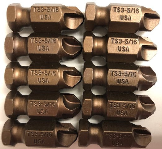 Bosch 1609433988 TS3 - 5/16 ISO x 1¼" Insert Bits USA 10 Pieces