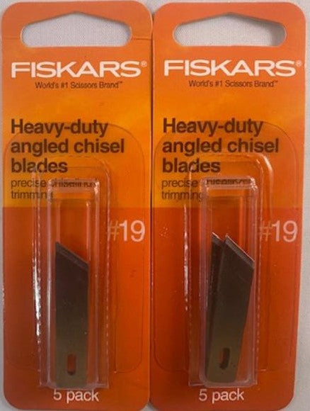 Fiskars 164150 Heavy-duty #19 Angled Chisel Blades 2 - 5-Packs