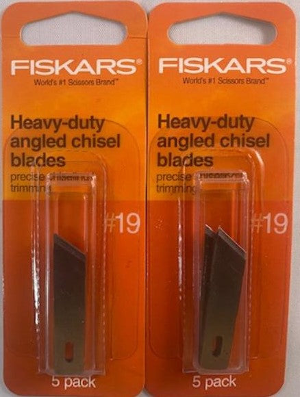 Fiskars 164150 Heavy-duty #19 Angled Chisel Blades 2 - 5-Packs