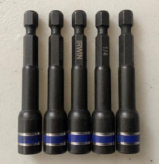 Irwin 1837546 Impact Nutsetters Lobular Design Mag 1/4" x 2-9/16" 5pcs.