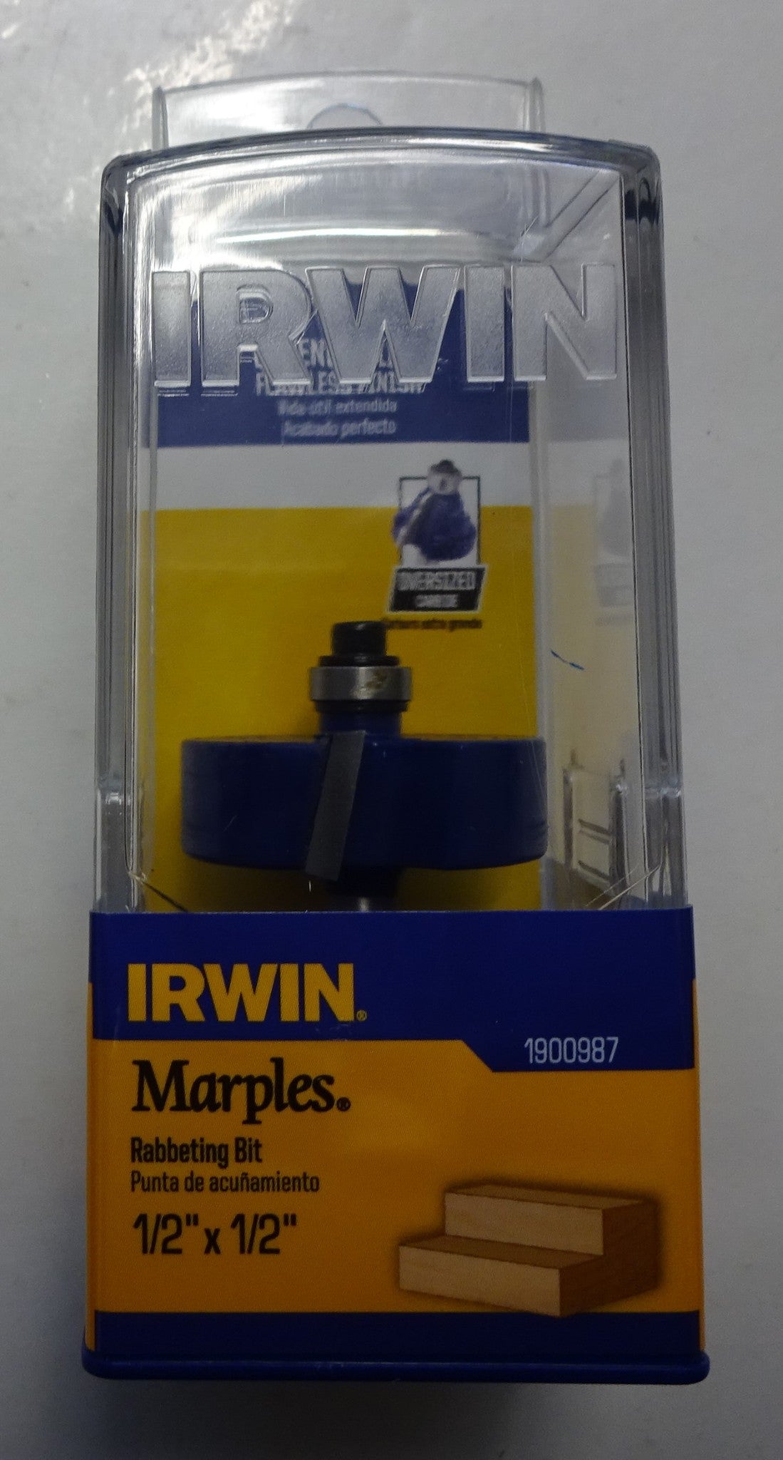 Irwin 1900987 1/2" x 1/2" Rabbeting Router Bit 1/4" Shank