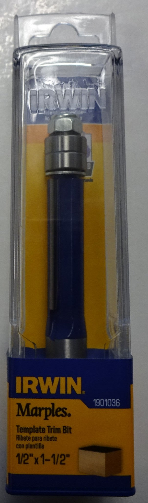 Irwin 1901036 1/2" x 1-1/2" With 1/2" Shank Laminate Template Router Bit