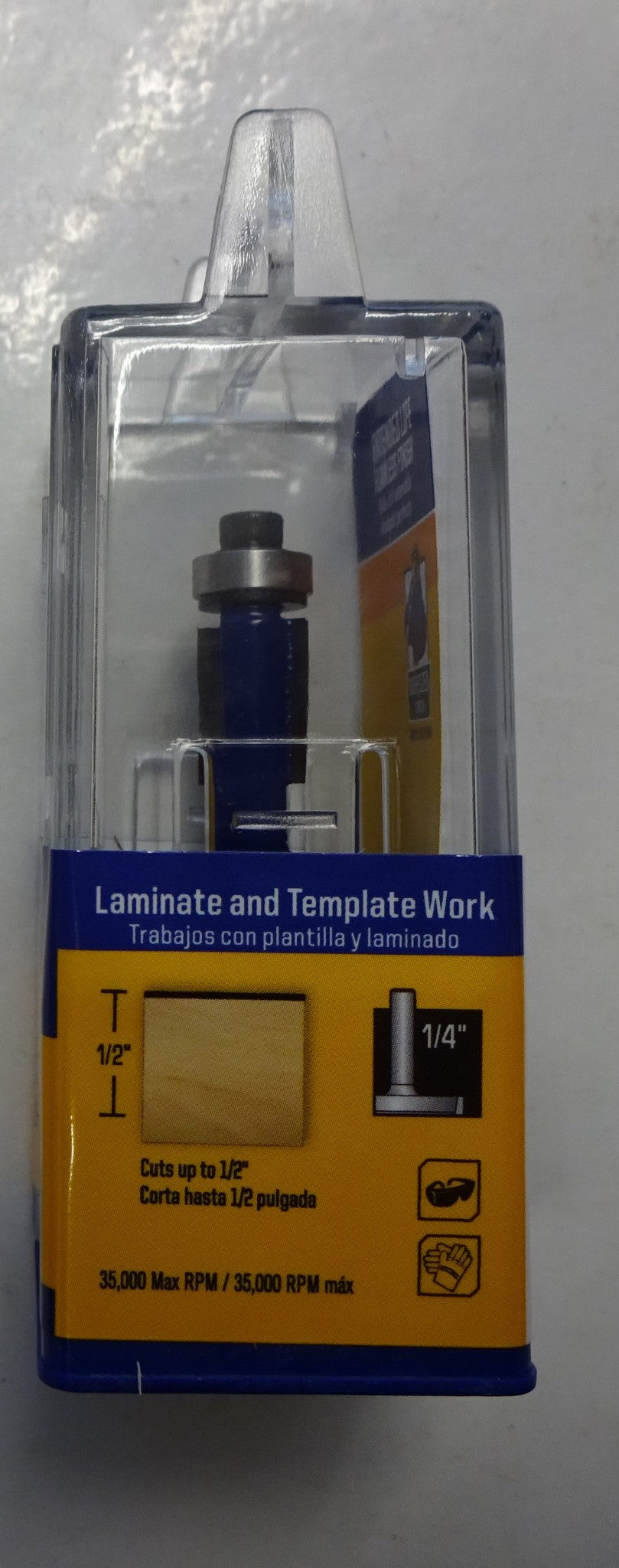 Irwin Marples 1901037 Laminate Flush Router Bit With 3/8" X 1/2", 1/4" Shank
