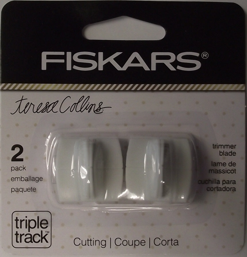 Fiskars 196870 Teresa Collins Triple Track 2 Pk Trimmer Refill Cut Blades