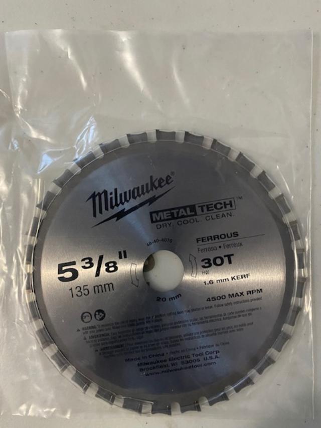 Milwaukee 48-40-4070 5-3/8-Inch 30T Ferrous Metal Blade