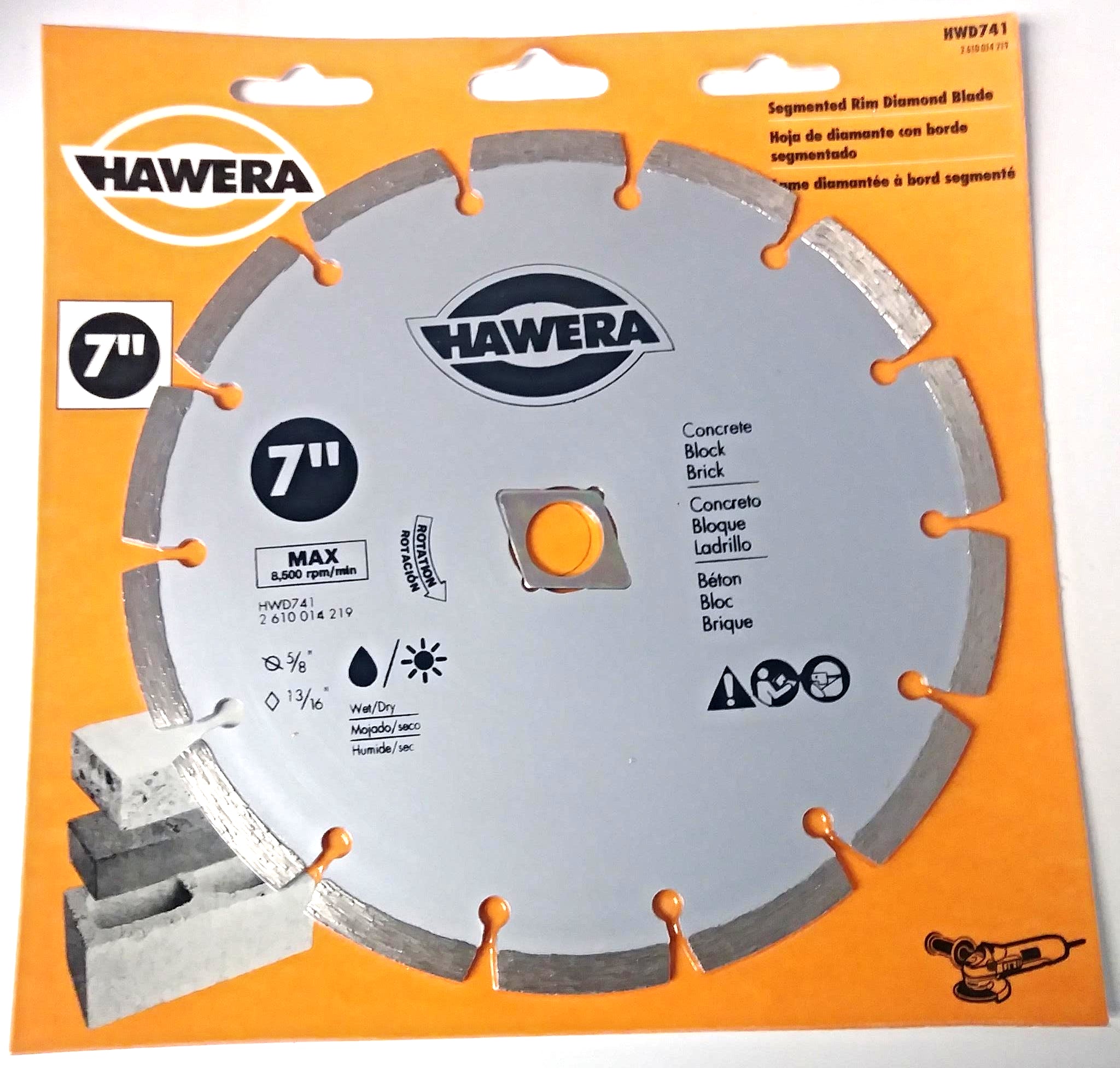 Hawera HWD741 7" Segmented Rim Diamond Blade