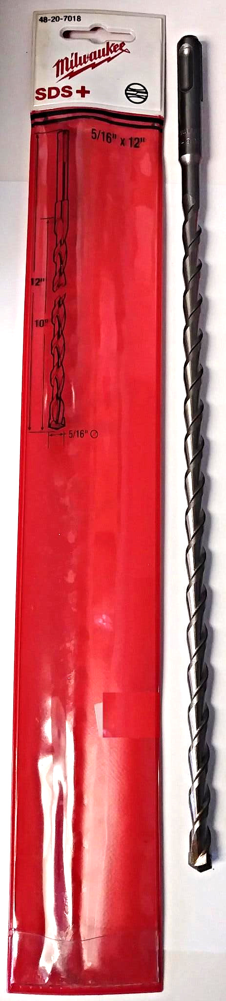 Milwaukee 48-20-7018 5/16" x 10" x 12" SDS Plus Hammer Drill Bit Germany