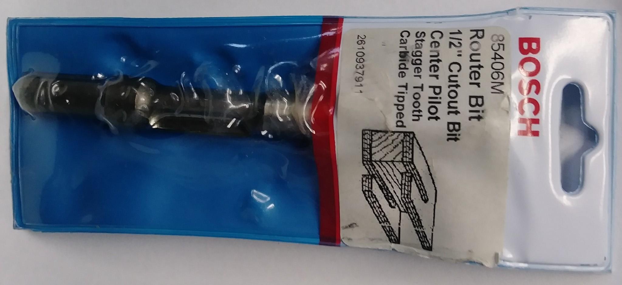 Bosch 85406M 1/2" Center Pilot Stagger Tooth Carbide Tipped Router Bit USA