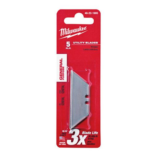 Milwaukee 48-22-1905 5 Piece General Purpose Utility Blades USA (Milwaukee Bin)