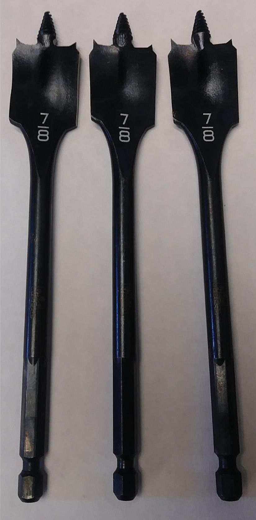 Ideal 36-419 7/8" x 6" Power Spade Bit KB-0338 (3 Pieces)