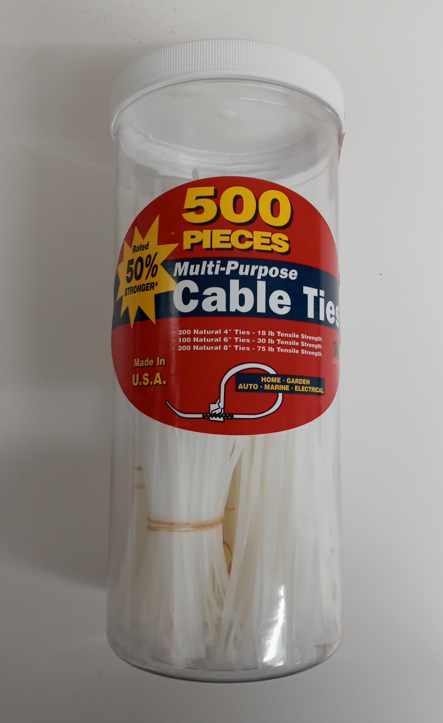 50098 Multi Purpose Assorted Cable Ties 500-Count