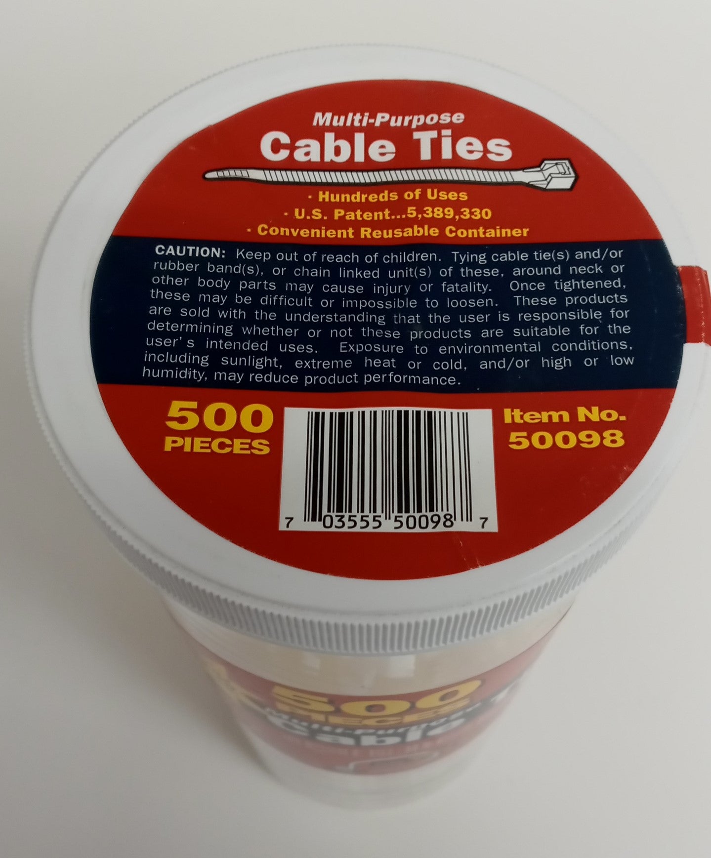 50098 Multi Purpose Assorted Cable Ties 500-Count