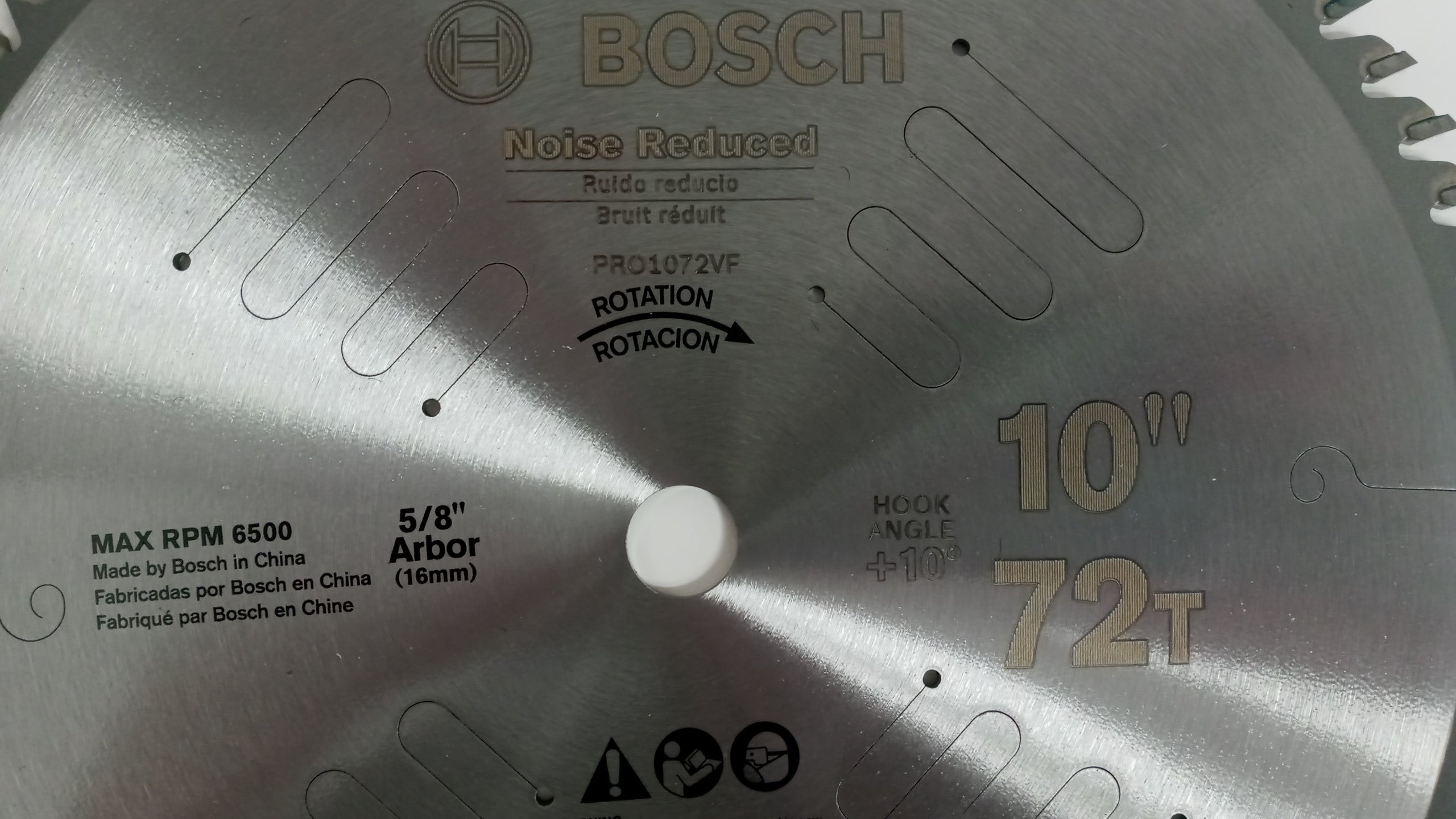 Bosch PRO1072VF 10" x 72 Tooth Carbide Saw Blade Triple Chip