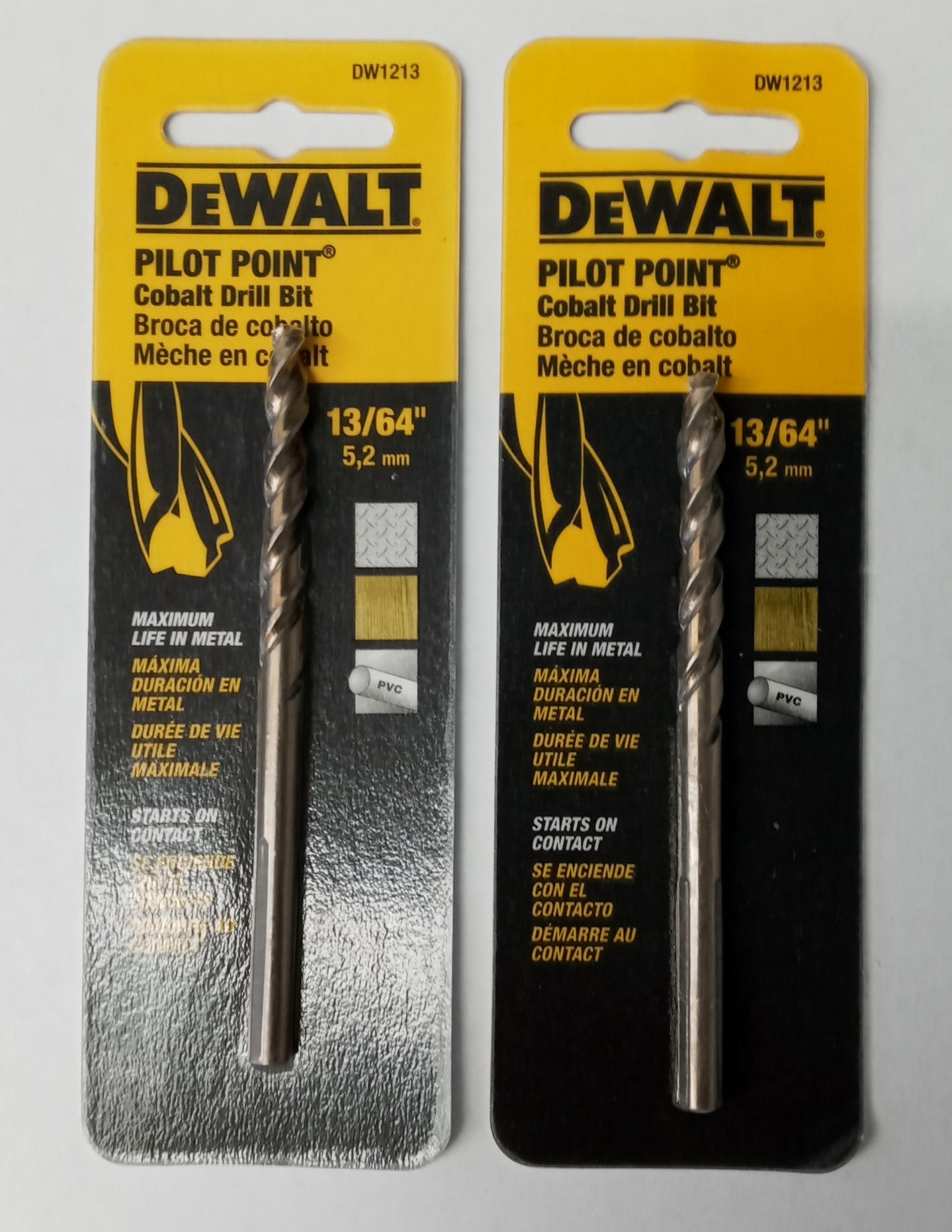 Dewalt DW1213 13/64" Cobalt Drill Bit 2pcs.