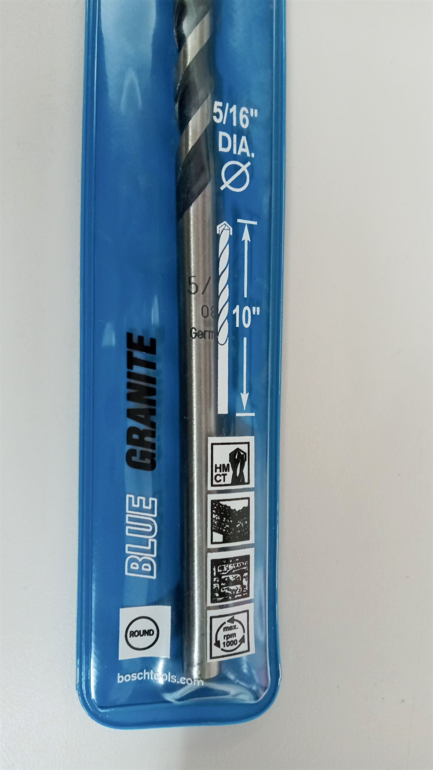 Bosch HCBG10 5/16" x 10" Blue Granite Hammer Drill Bit Germany 208381