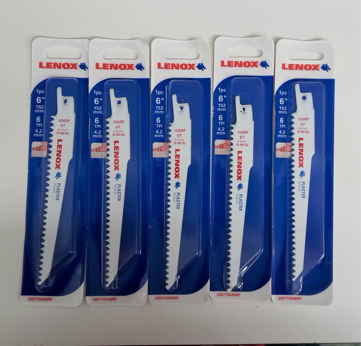 LENOX 20571S636R 6" x 6TPI Plaster Cutting Reciprocating Saw Blade - 5pcs USA