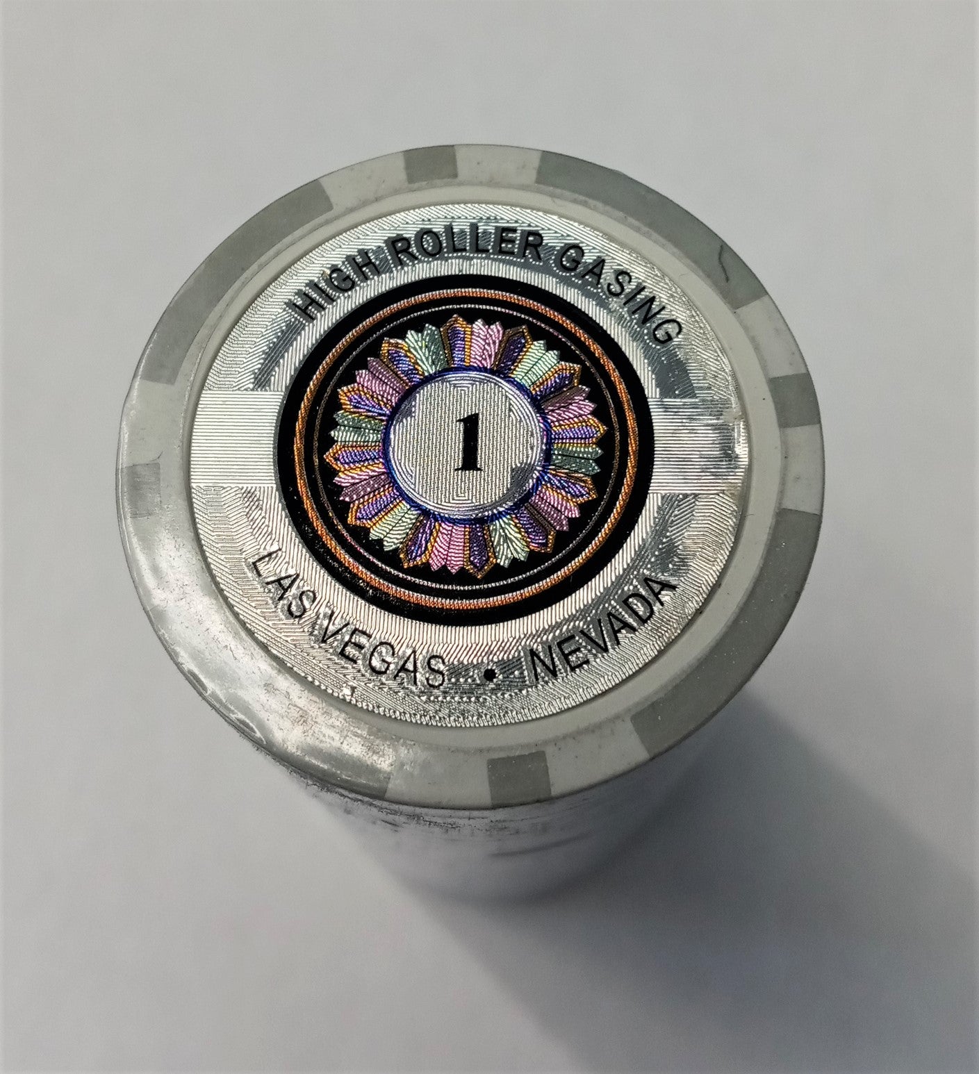 Gray $1 High Roller Gasing Poker Chips 50pcs