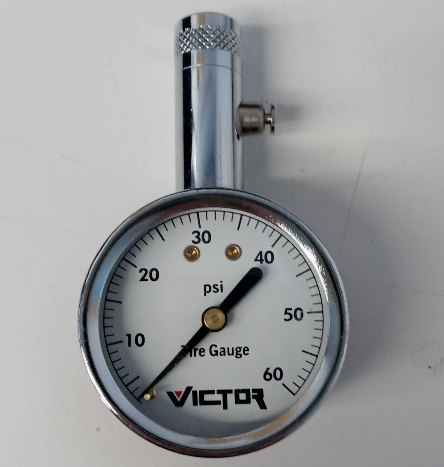 Victor V881 Professional Tire Gauge 5-60psi with bleeder valve
