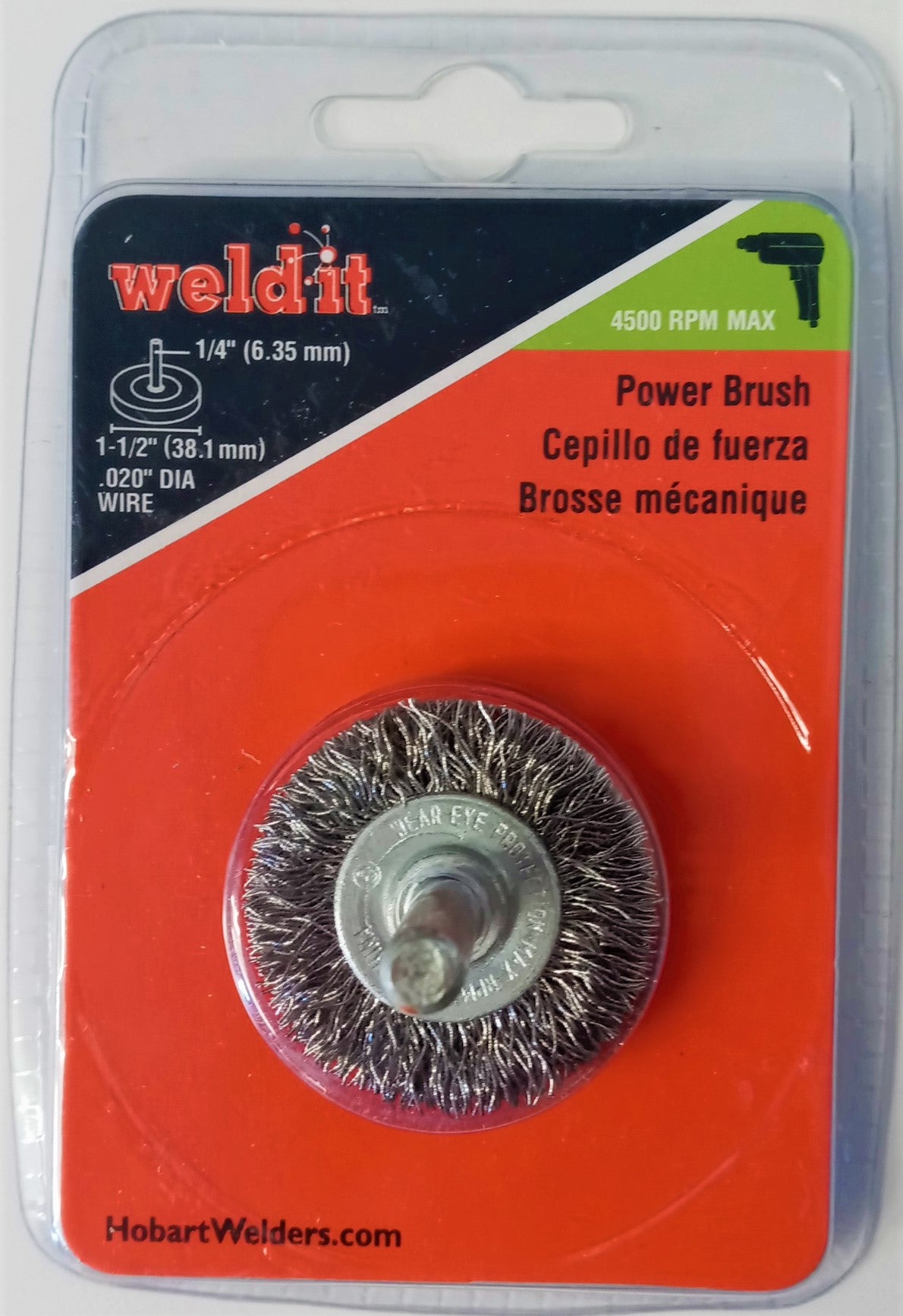 Hobart 770386 Power Brush 1-1/2" x .020" x 1/4"