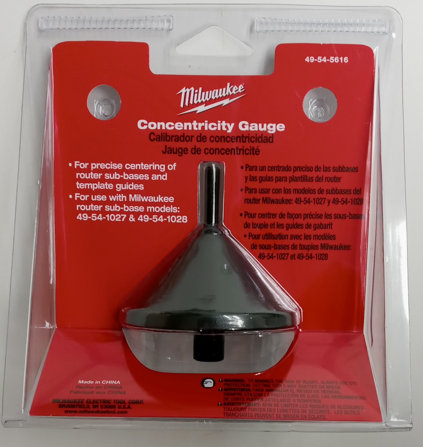Milwaukee 49-54-5616 Router Centering Cone Concentricity Gauge