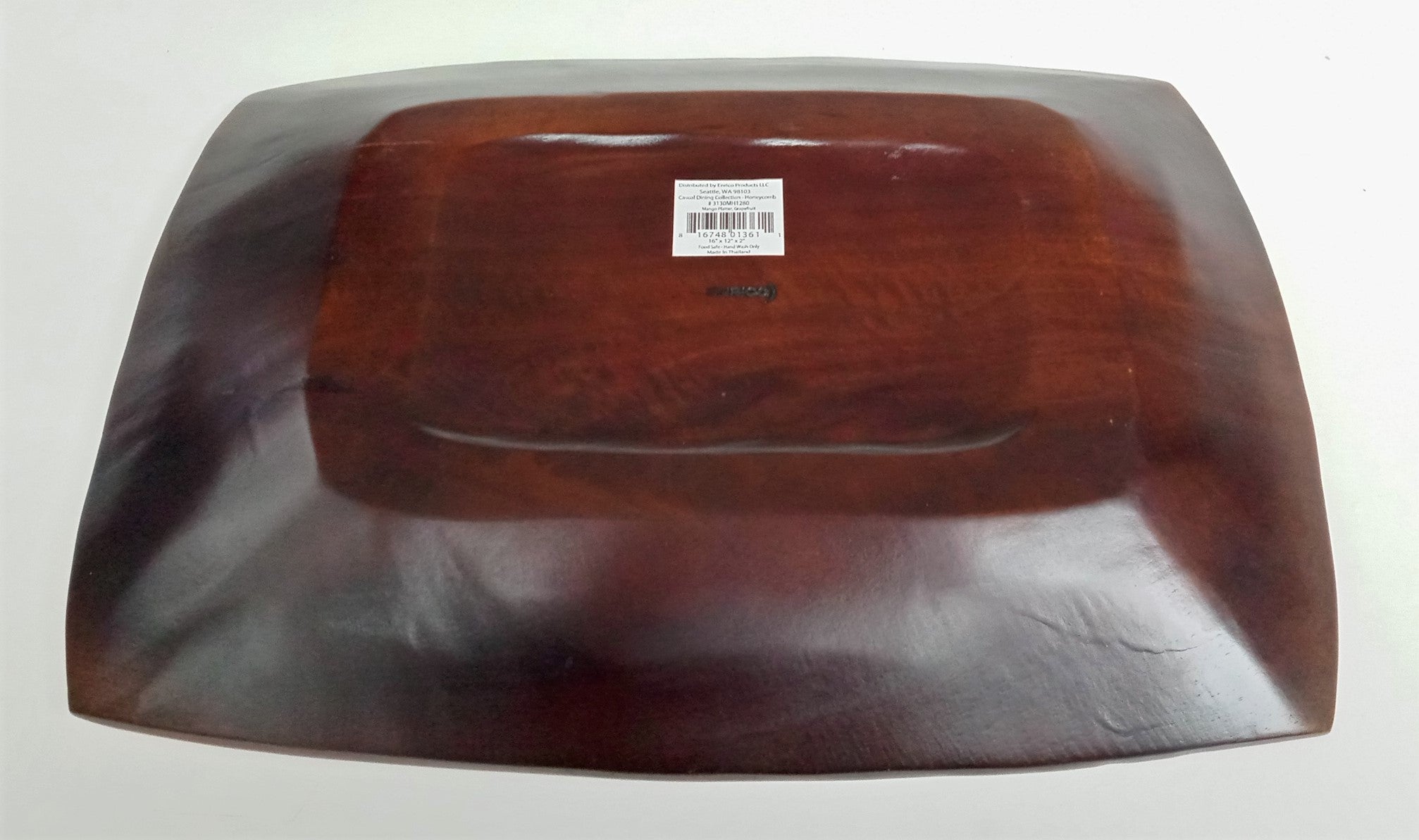 Enrico 3130MH1280 Honeycomb Wood Serving Platter Tray 16"x12"x2"