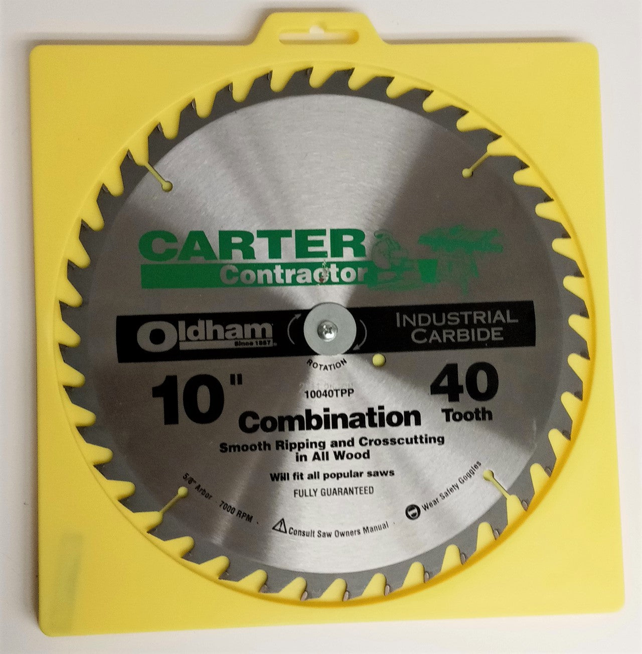 Oldham 10040TPP 10" x 40 Tooth Crosscutting Ripping Carbide Circular Saw Blade