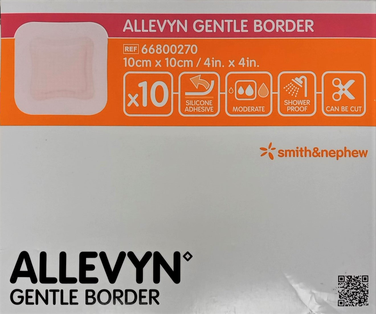 Allevyn Gentle Border 66800270 Silicone Gel Adhesive Foam Dressing (3pk of 10pc)