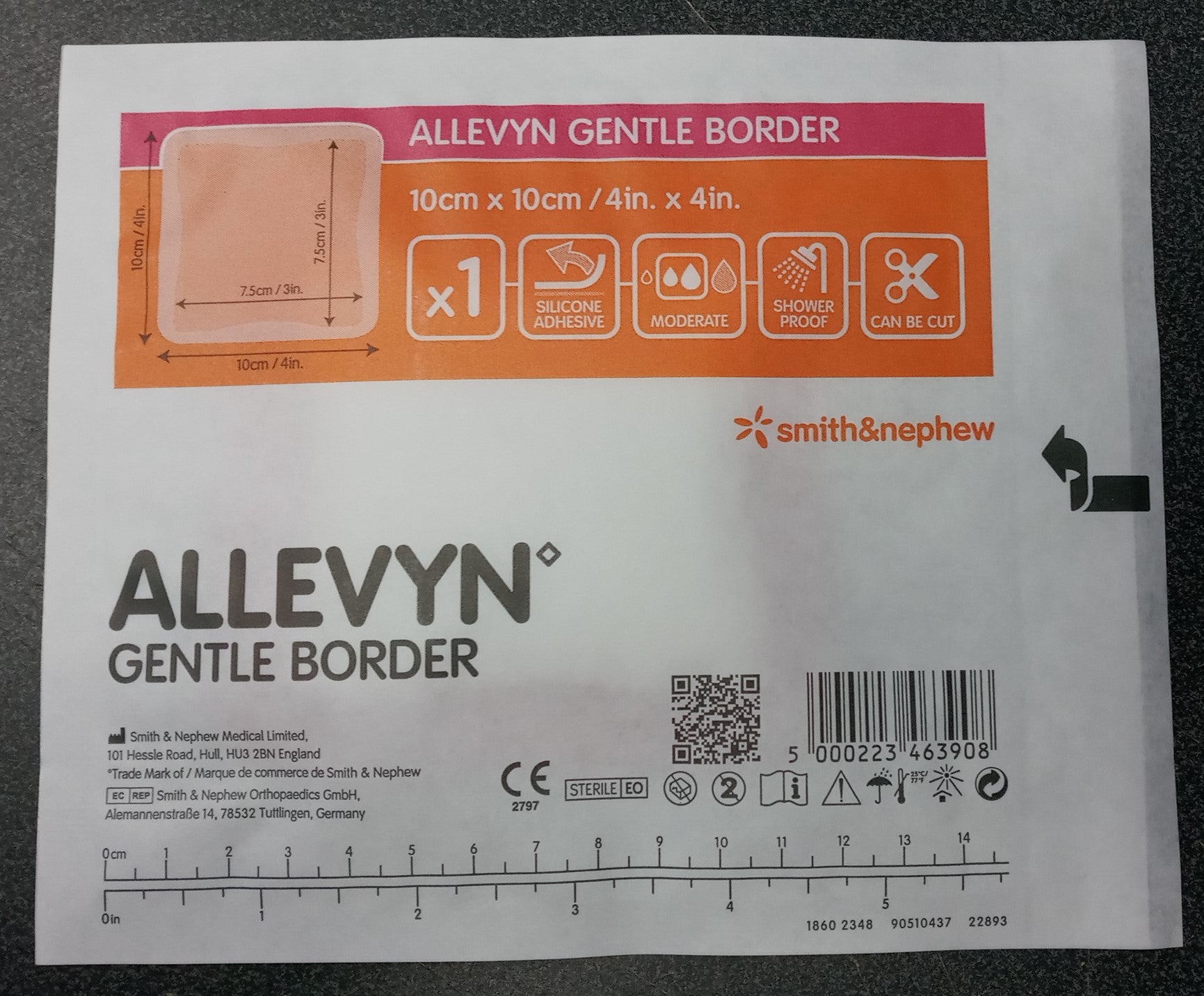 Allevyn Gentle Border 66800270 Silicone Gel Adhesive Foam Dressing (3pk of 10pc)