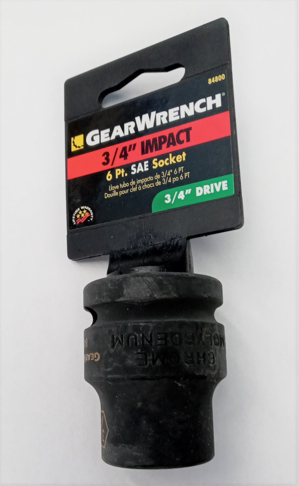 Gearwrench 84800 3/4" Drive 6 Point Standard Impact SAE Socket 3/4"