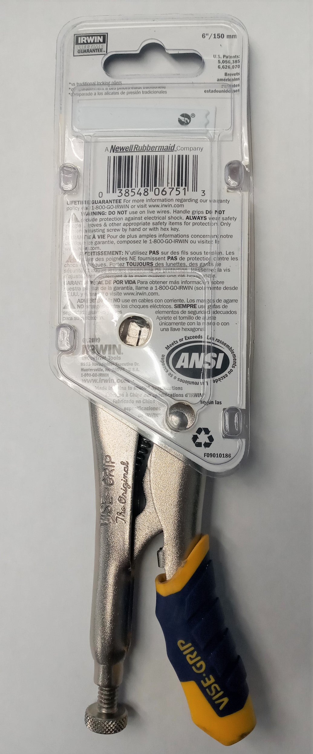 Irwin 14T 6LN 6" Fast Release Long Reach Locking Pliers Blue Handle