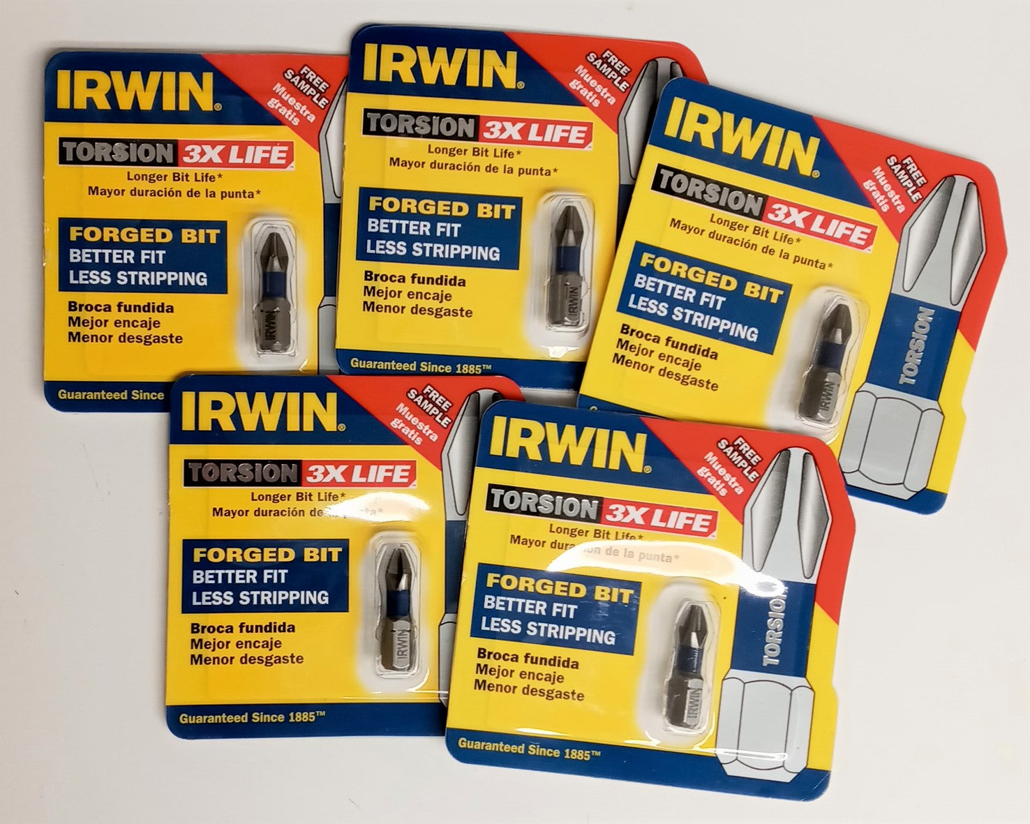 Irwin 1799170 #2 x1" Phillips Torsion Power Forged Bit Screw Tips 5pcs