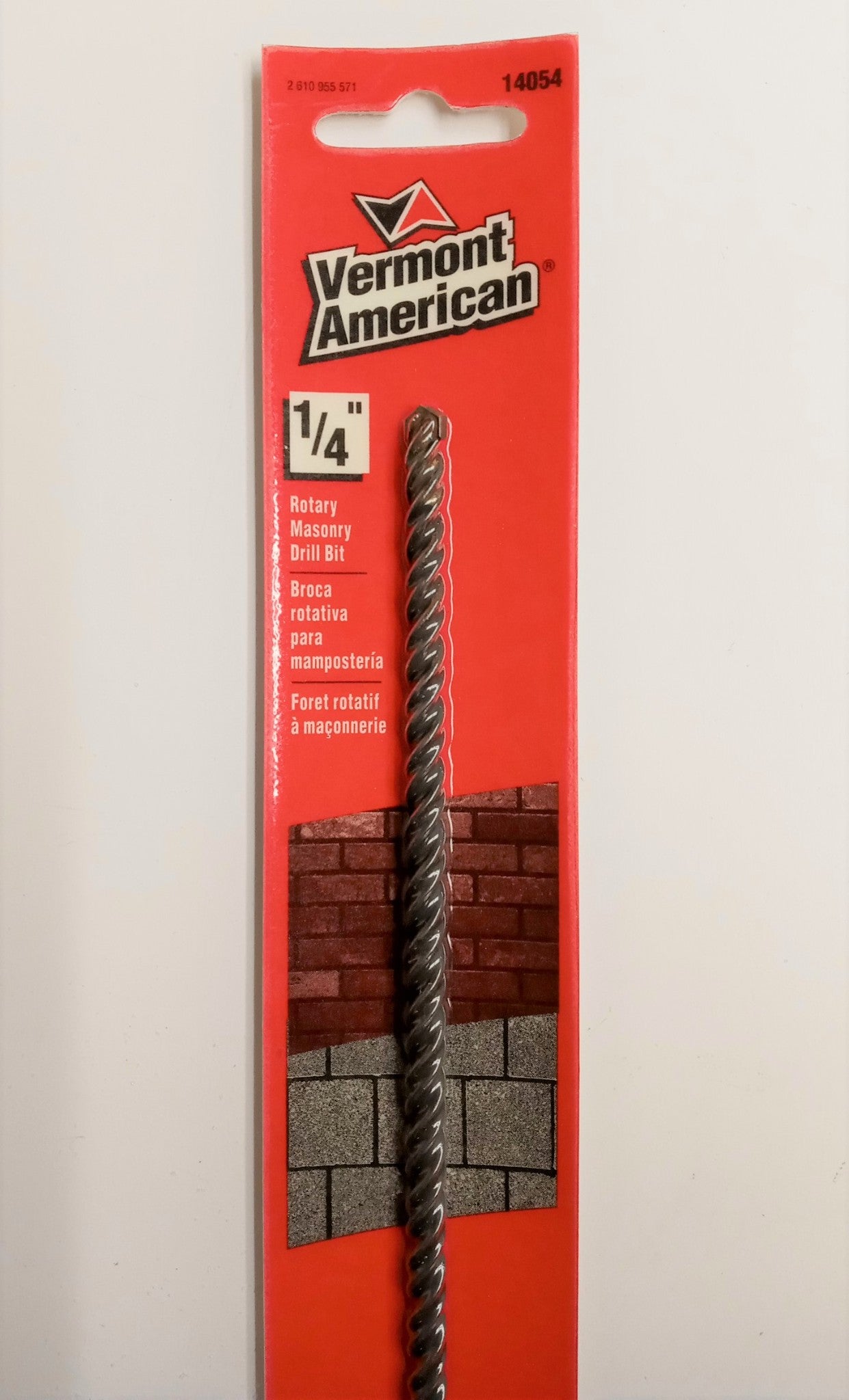 Vermont American 14054 1/4" x 18" Rotary Masonry Drill Bit Double Flute