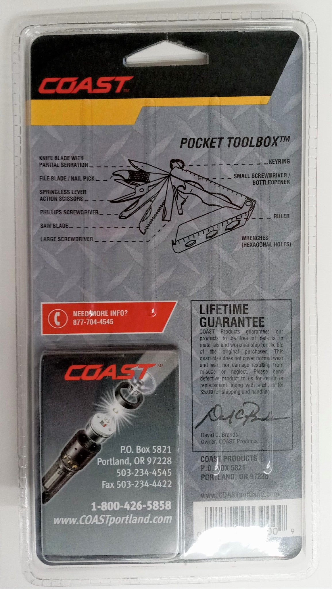 Coast C3900CP Professional Pocket Toolbox Multi-Tool Silver