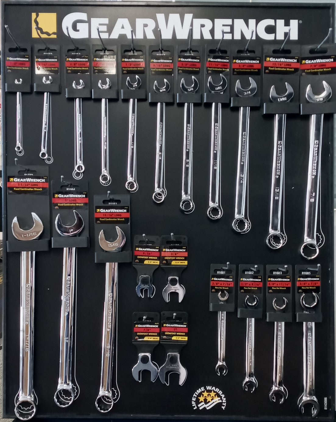 GearWrench 81430 Merchandiser Wall Display 22-Peice Wrench Set