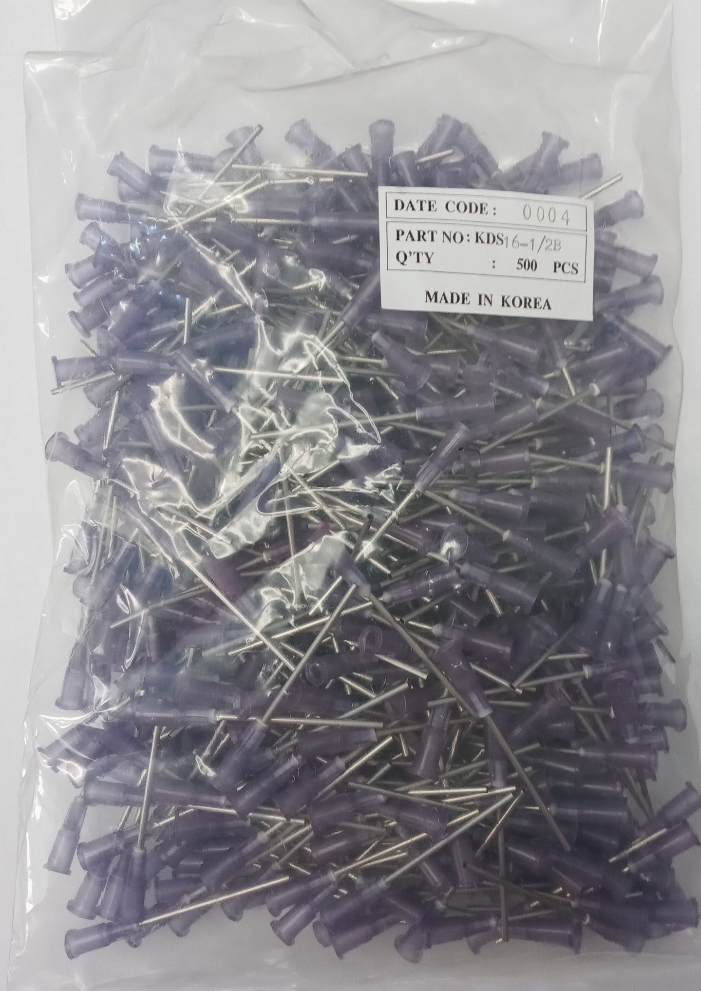 Weller KDS16112B Purple Hub 1-1/2" Dispensing Needles 16 Gauge 500pcs