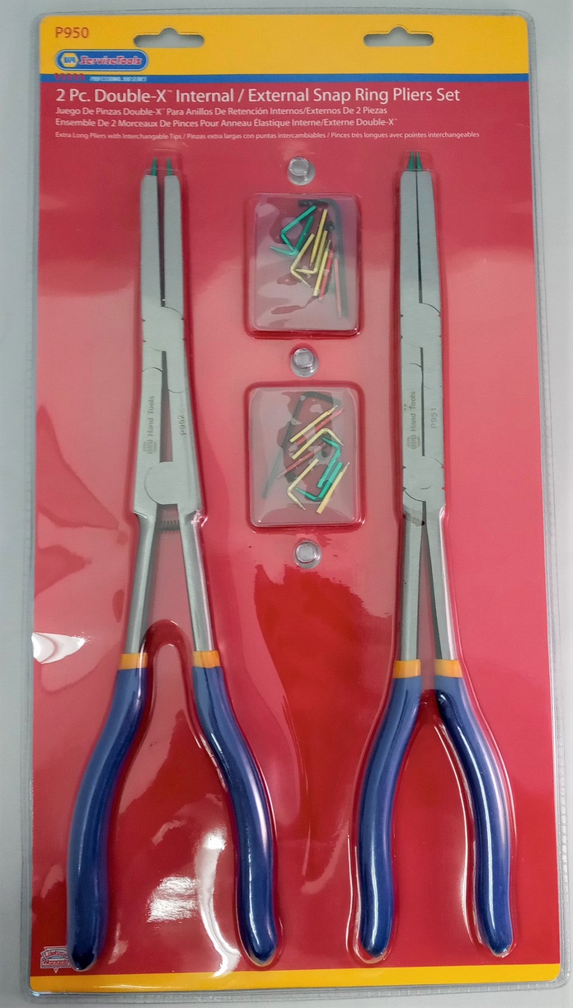 NAPA P950 DoubleX Internal / External Snap Ring Pliers 2pc Set