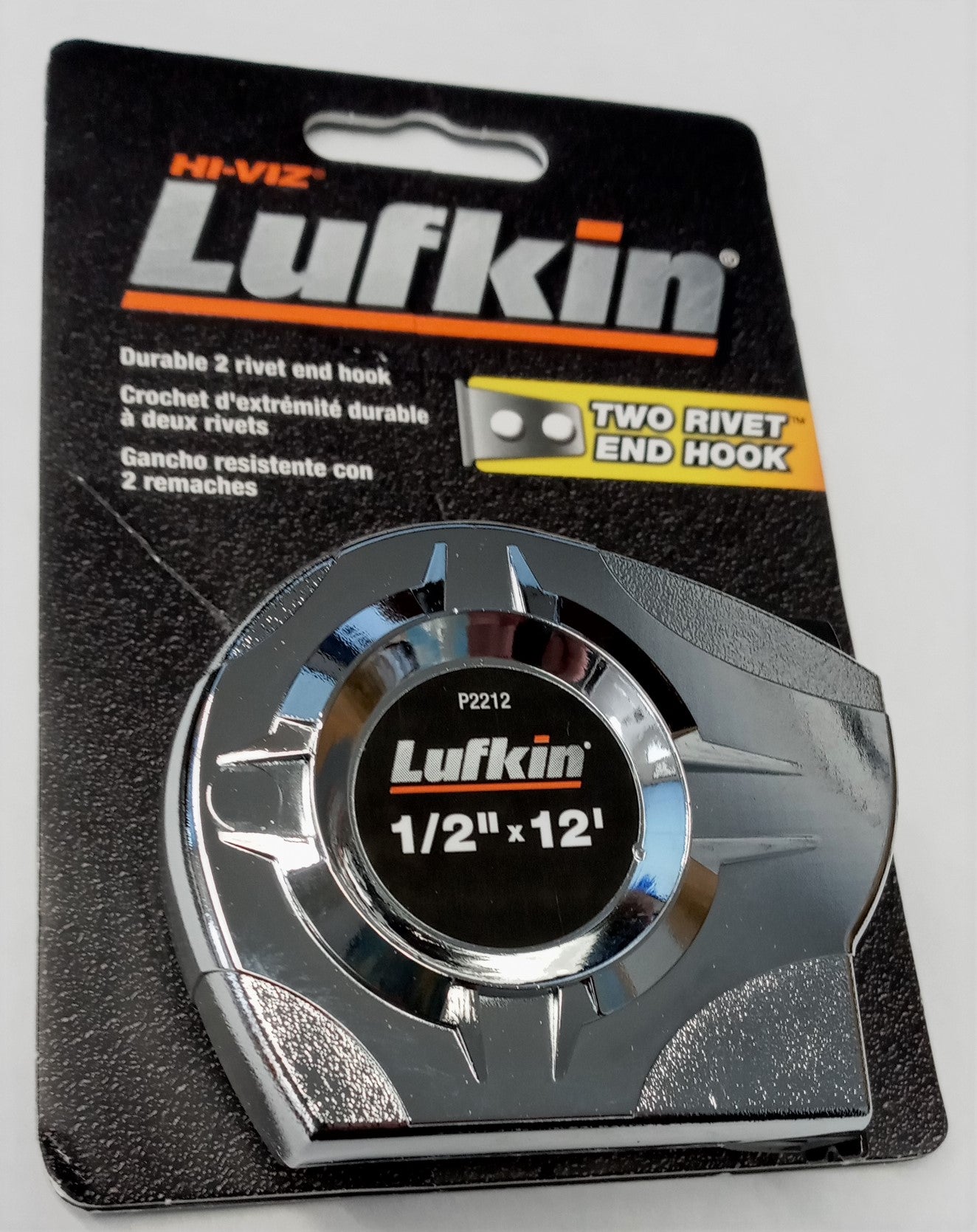 Lufkin P2212 1/2" x 12' Tape Measure Two Rivet End Hook