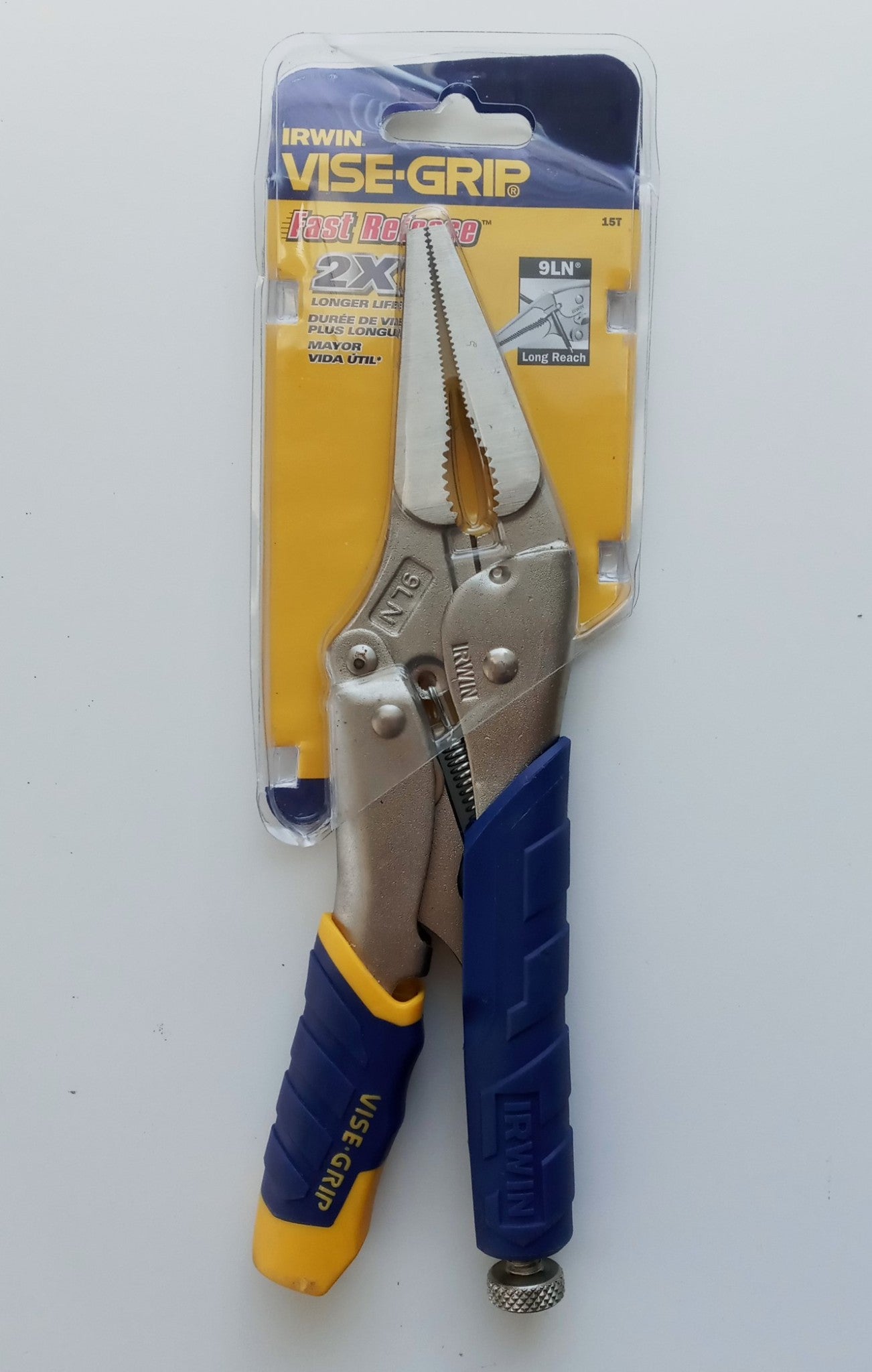 Irwin Vise-Grip 9LN 9" Long Reach Locking Plier & Wire Cutter 15T w/grips