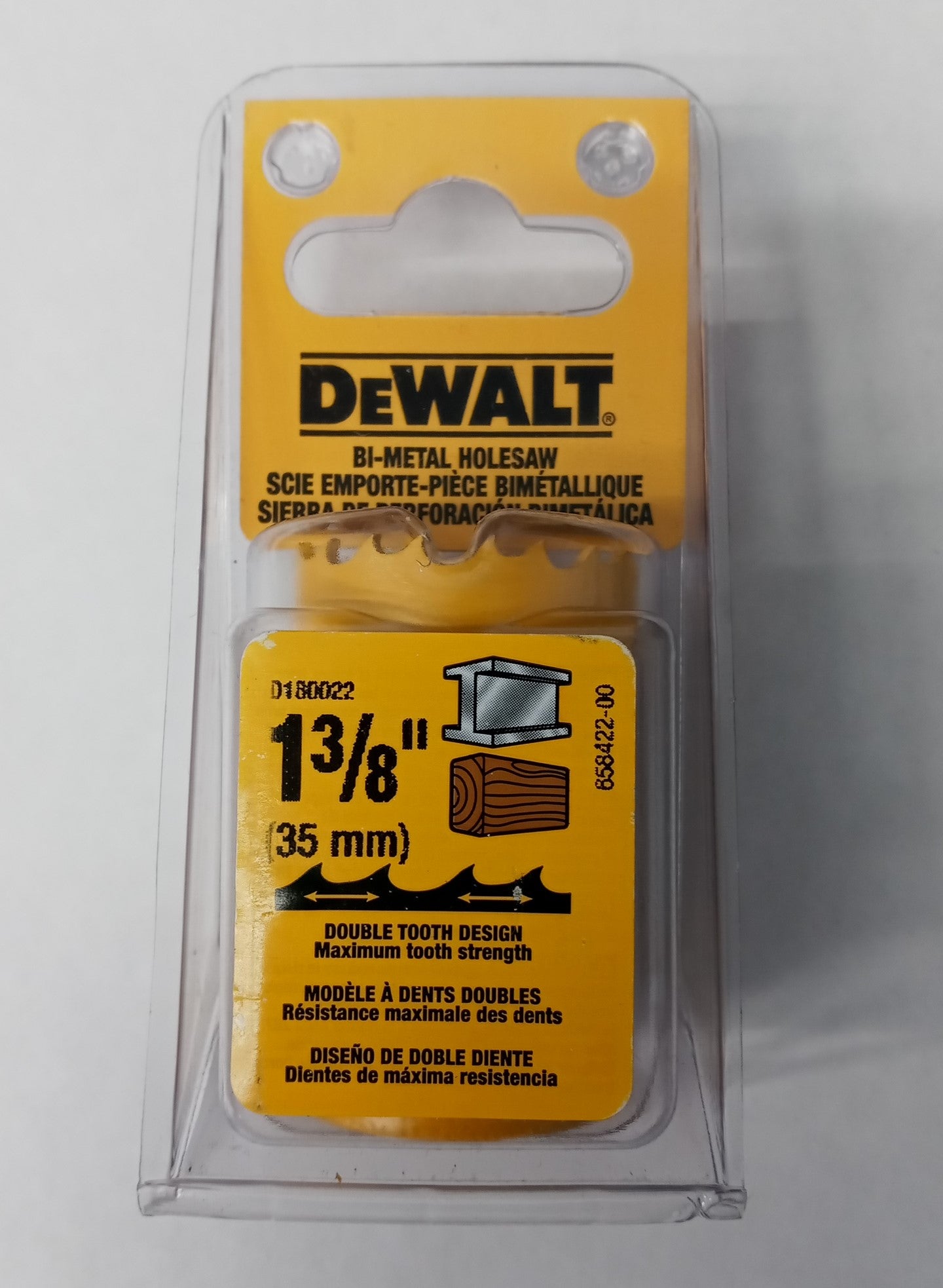 DeWalt D180022 1-3/8" (35mm) Bi-Metal Holesaw USA